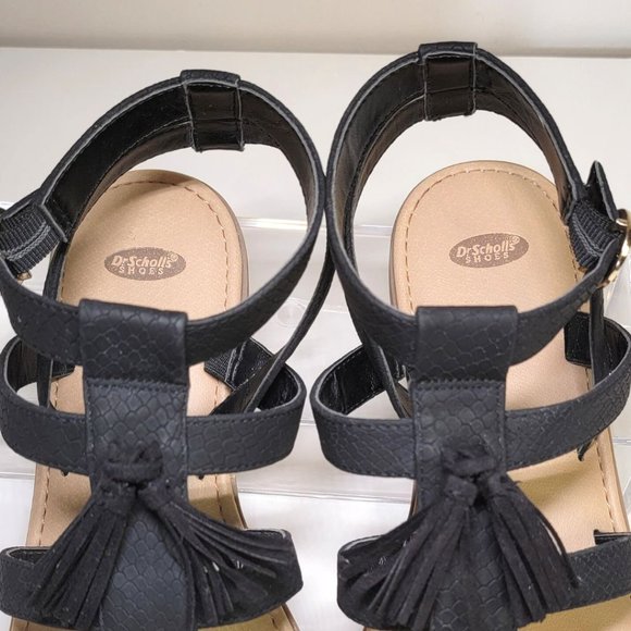 Dr. Scholl's Women’s Black Encore Gladiator Ankle Strap Sandals in Black Size 8 - Picture 7 of 8